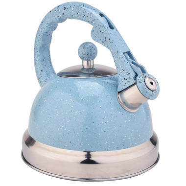 Kenmore 1.5 Quart Enamel on Steel Whistling Tea Kettle in Graphite Gray