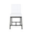 2 tabourets de comptoir industriels modernes - boutons en bois blanc P 23 po x H 38,8 po x 2 21,08 po
