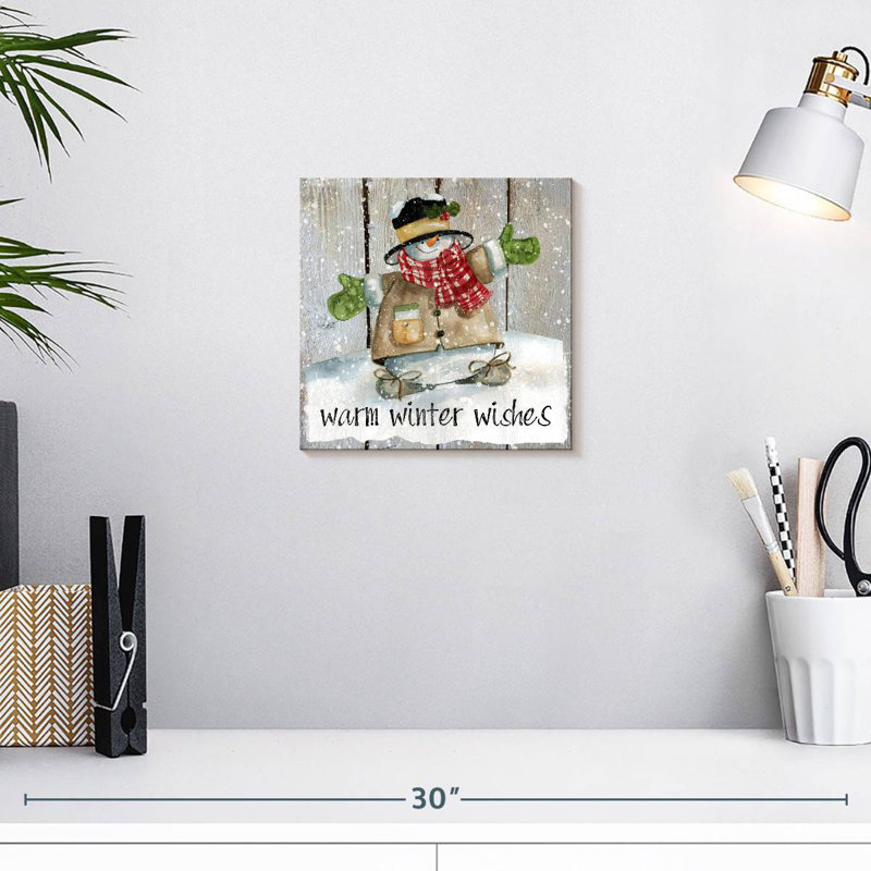 Bonhomme de neige Lelend Winter Wishes, H 10 po x l 10 po
