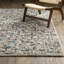 Tapis ivoire / bleu à poils longs Aveline-1125831734