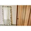 Deniz 35 in. x 79 in. Natural Stone Marble Scallop Framed Mirror