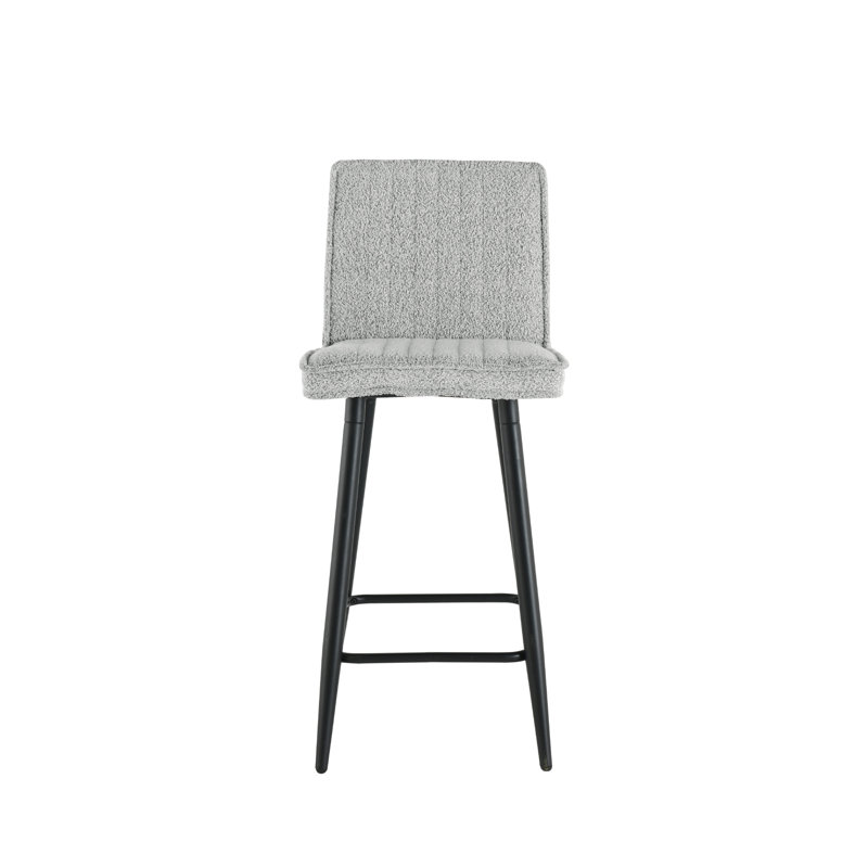 Tabouret de bar rembourré Noelle (ensemble de 2) - Gris