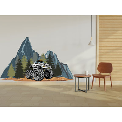 Monster Truck Wall Decal Truck Wall Sticker Car Art Truck Wall Vinyl Wall Decal Truck Lover Room Gifts Vinyl Wall Art Stickers 420RS