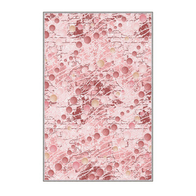 Elegant 3D Printed Area Rug, 4.6 x 7.2 ft | 100% Polyester, 0.31 in Pile Height, Antibacterial | Non-Slip PVC Felt Dot Underside, Machine Washable, Perfect for Living Room or Bedroom, Durable & Stylish Design