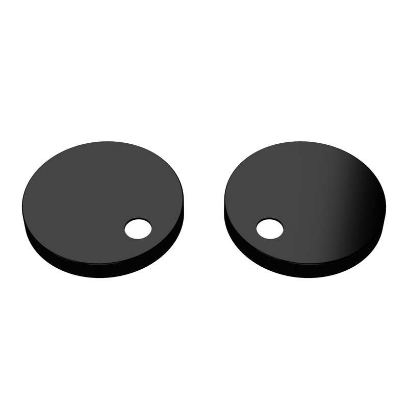 Matt White Toilet Seat Cover Caps, Matte Black