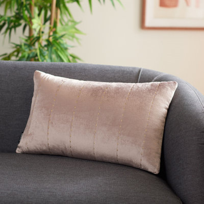 Embroidered Reversible Throw Pillow
