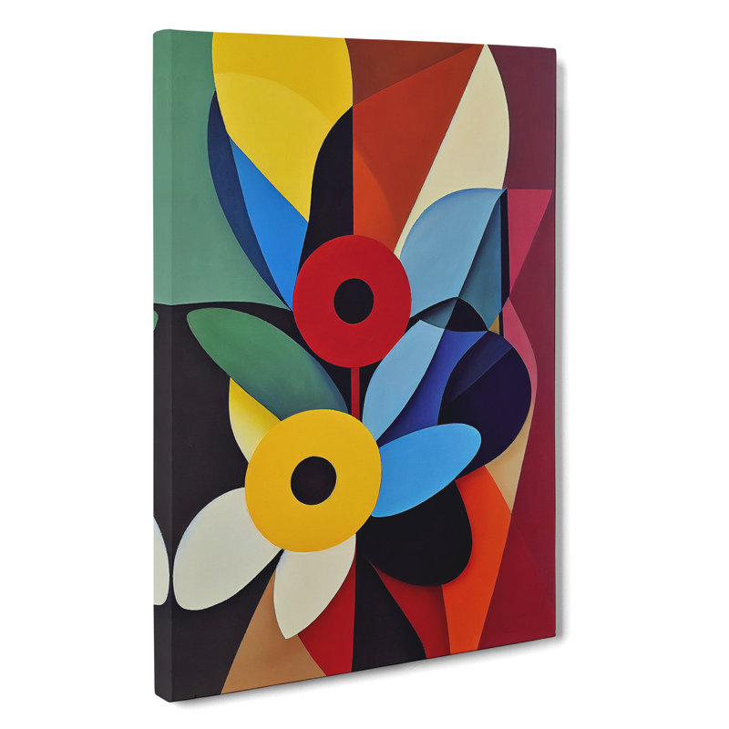 Abstract Flowers Art No.2 - Wrapped Canvas Print, 50cm H x 35cm W x 3cm D