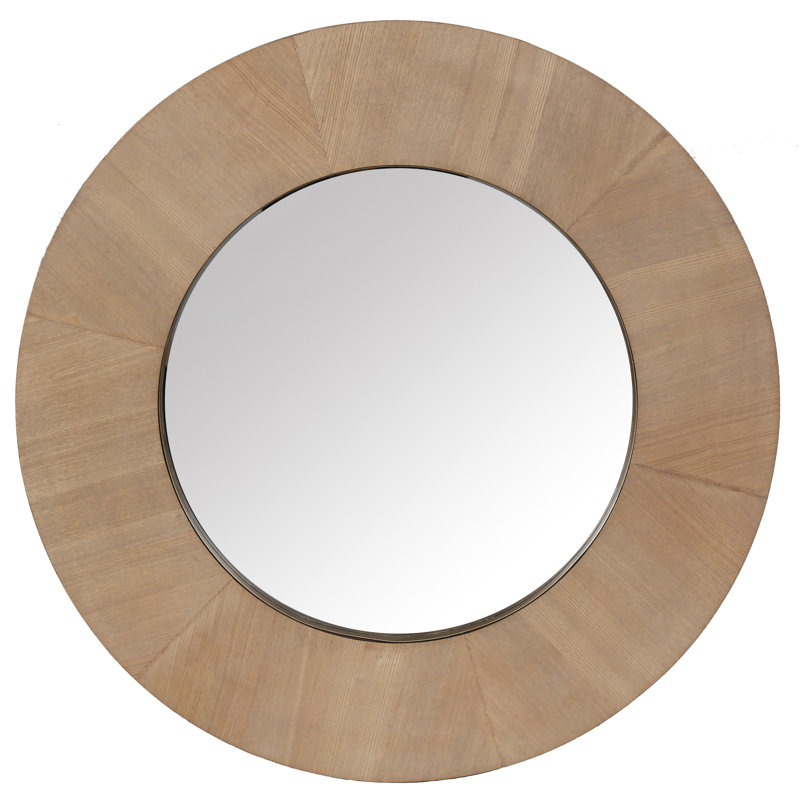 Miroir rond en bois Netta, Naturel