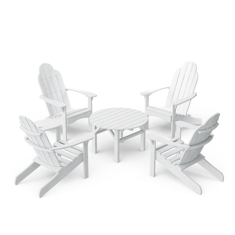 Ensemble de conversation Adirondack 5 pièces Lucier, Blanc