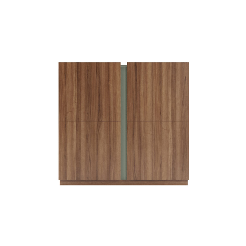 18 Pair Shoe Storage Cabinet, Walnut Green