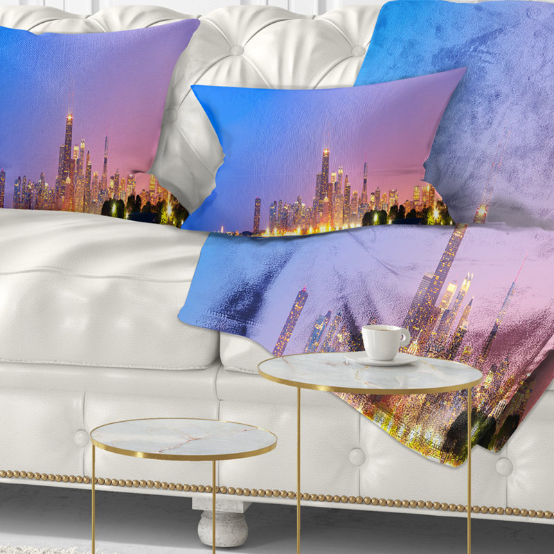 Coussin lombaire cityscape photo city of chicago