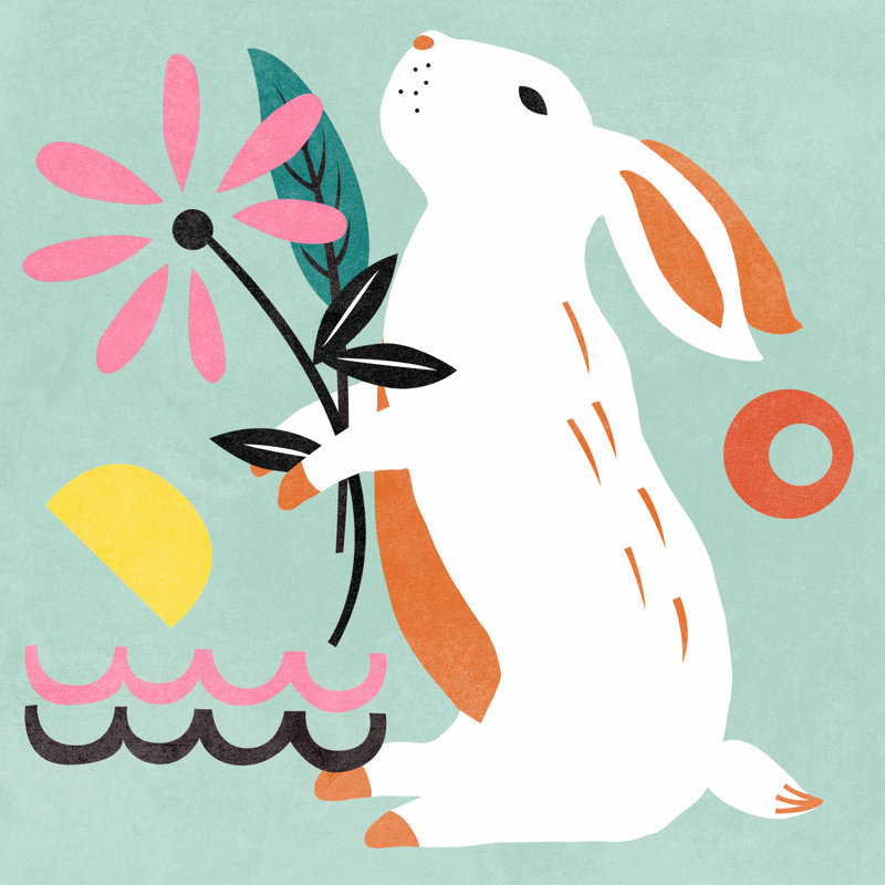 Lapins de Pâques II, H 12 po x l 12 po
