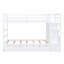 Lit simple superposé simple avec lit gigogne - idéal pour les chambres familiales avec rangement blanc pour créer une chambre à coucher élégante-130155450