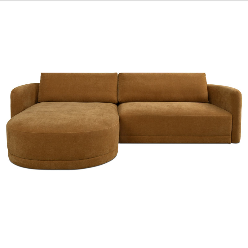 Emmy Sectional Ginger Left, Left Hand Facing, Ginger Polyester