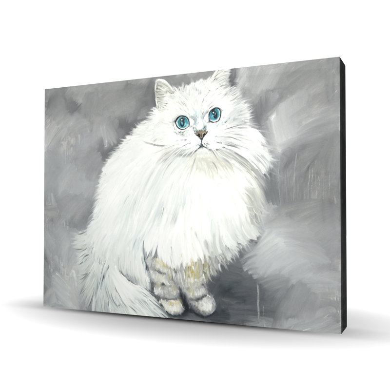 Chinchilla persan chat - toile blanche, décoration intérieure
