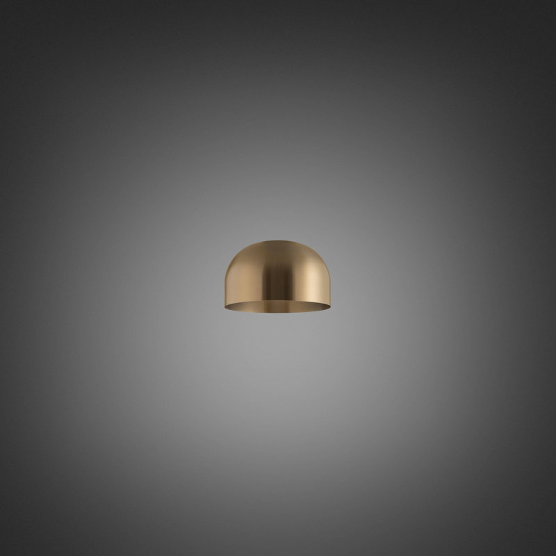 Dome Pendant Shade, Brass, 5.91" H x 9.84" W x 9.84" D