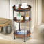 Alamar Rustic 3 Tier Side Table with Storage Shelves, End Table, Living Room