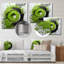 «Green Spiral Neon Fusion 1», art mural abstrait en métal-898187147