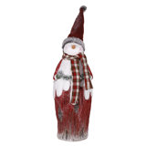 Country Snowman Statue Lighted Display