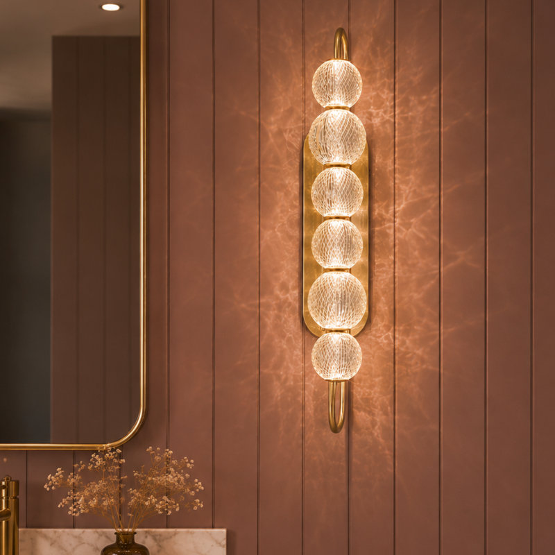 Marni 6 - Light Vanity Light, Natural Brass