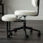 Chaise de bureau ergonomique et pivotante avec support de dossier et roulettes, avec un design multi-angles à taille adulte-37325955