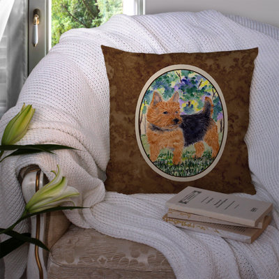 Norwich Terrier Outdoor Throw Pillow