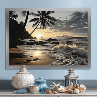 Alishka Beach Photo Tropical Escape IV - Coastal Beach, reproduction d'art sur toile encadrée