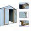 Remise de rangement extérieure pour toit de 6 pi x 4 pi blanc + jaune-123029971-123029972