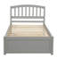 Structure de lit plateforme simple en bois avec lit gigogne, gris-1976134403