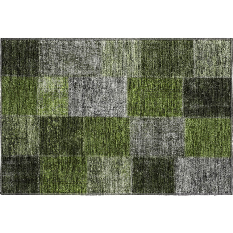Premium Machine Washable Prisco Olive Rug