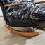 Chaise berçante à dossier large avec coussin amovible