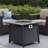28-inch Iron Square Propane Fire Pit Table