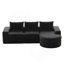 Canapé modulaire incurvé en chenille de 99 pouces avec méridienne, canapé modulaire rembourré en forme de L avec sièges profonds, canapé modulaire en velours côtelé pour salon et chambre à coucher, aucun assemblage requis-125983028