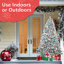 Arbre de Noël artificiel floqué avec support en métal-58252376