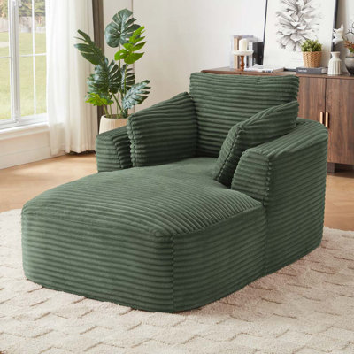Fauteuil-lit en velours côtelé, aucun assemblage requis,