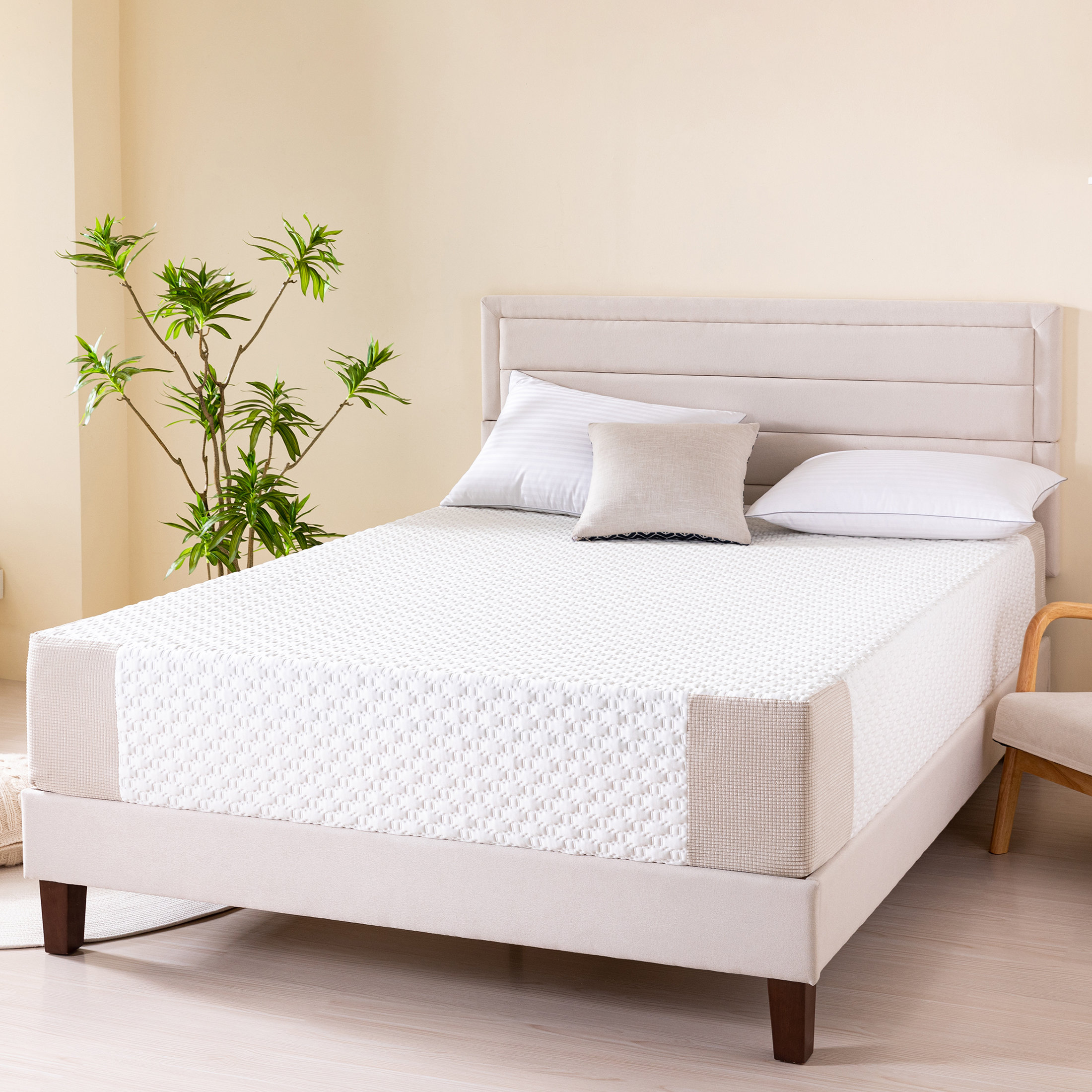 Copper Infused Queen Memory Foam Mattress Topper - 160x200 cm