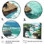 Vue aérienne côtière de l'île, sérénité, art mural tropical côtier-1996421254-1996421255