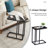 Camillie C Shaped End Table TV Tray Set-117726281