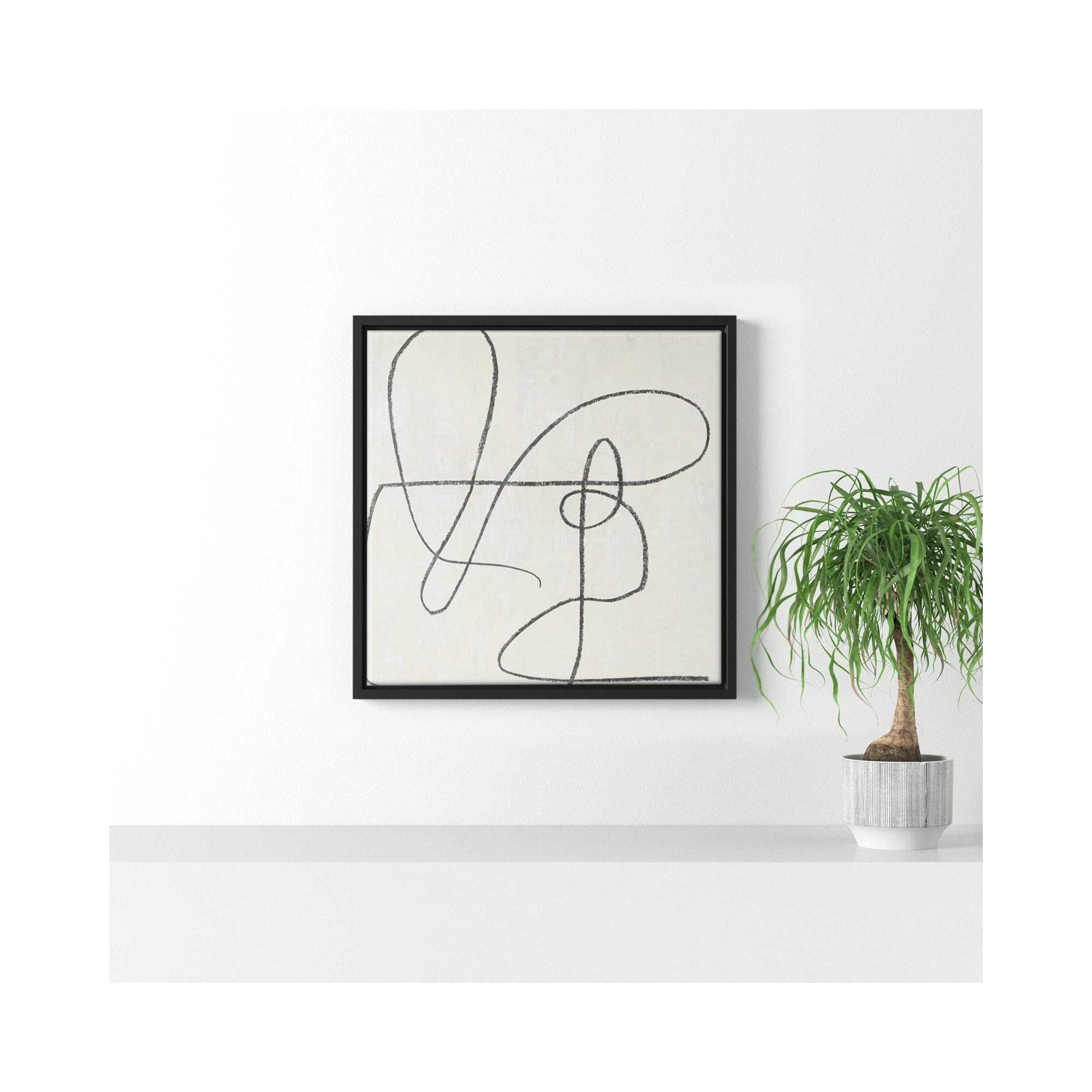 Juxtaposing, 31.5" H x 31.5" W, Black