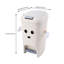 8L Foot Pedal & Press-to-Open Cream White Trash Bin-234158191