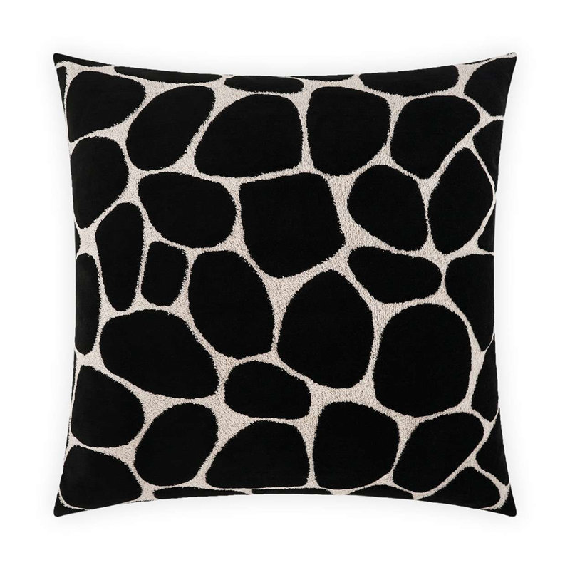 Kalani Pillow Cover & Insert, Onyx, Square 20"