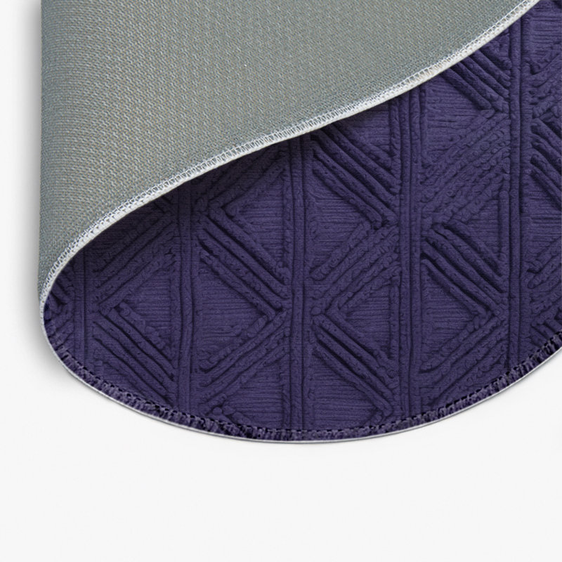 Tapis mauve intérieur et extérieur Trellis, Rond 5 pi
