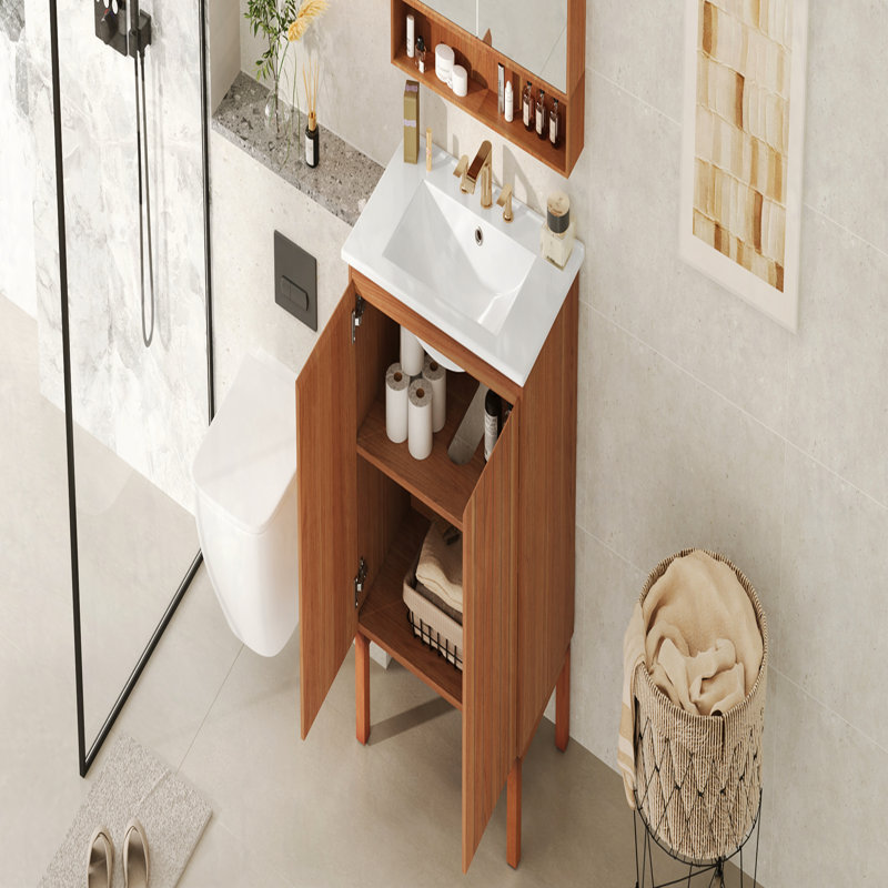 Meuble-lavabo en bois naturel de 30 po