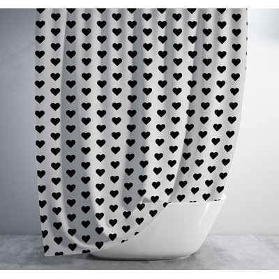 Rideau de douche noir et blanc