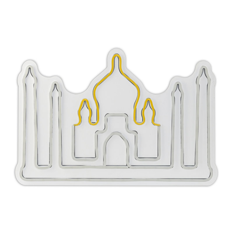Ruban lumineux néon flexible et imperméable 11,8 po x 17,3 po | Certifié IP67, gabarit en mousse de PVC, adaptateur 12V 4A, longueur de cordon totale de 375 cm | Parfait pour la décoration intérieure, les fêtes et les solutions d'éclairage créativ