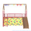 Ensemble lit mezzanine simple avec glissade et rideau Jack Junior