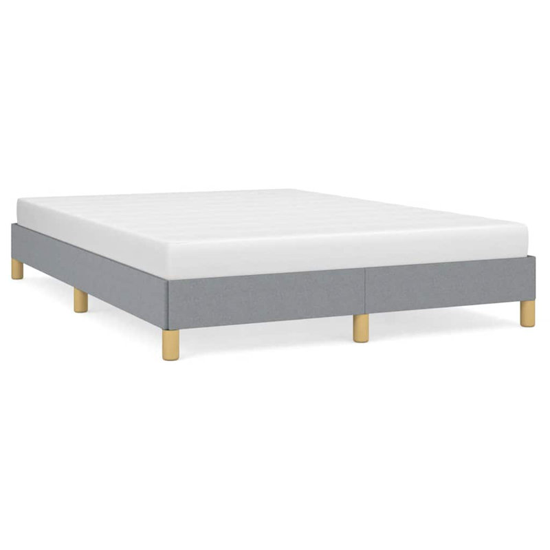 Dabira Bed Frame, Fabric Upholstered Platform Bed Frame, No Mattress, Light Gray, Queen