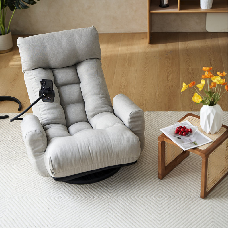Fauteuil ergonomique réglable en gris, rotatif à 360 °, structure en métal, assise moelleuse pour une expérience joyeuse
