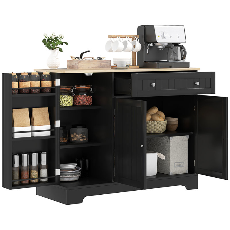 Modern Sideboard Buffet Cabinet with Storage, 41" Kitchen Pantry Cabinet with Door Shelves, Drawer, Adjustable Shelf, Coffee Bar Cabinet