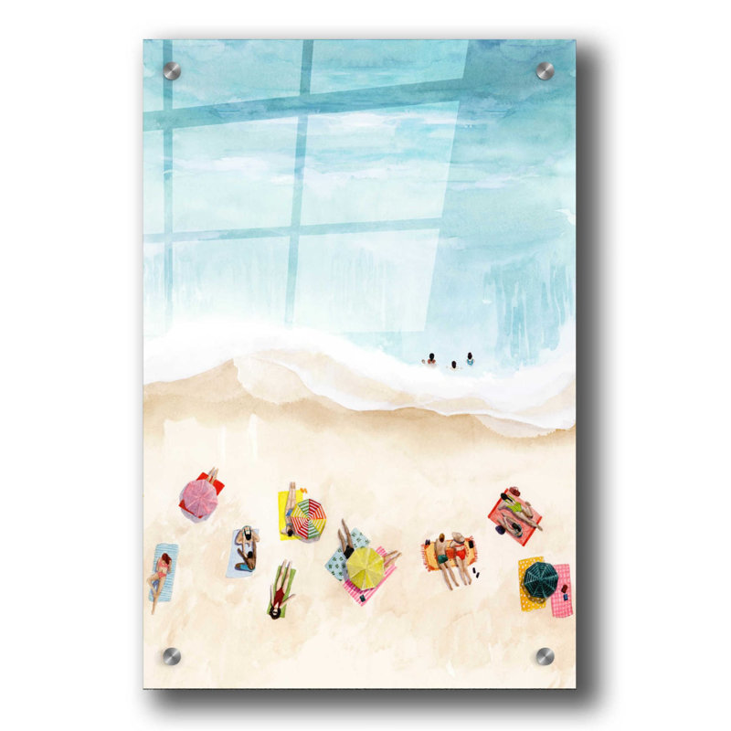 Beach Week II - Peinture sans cadre, H 36 po x l 24 po x P 0,2 po